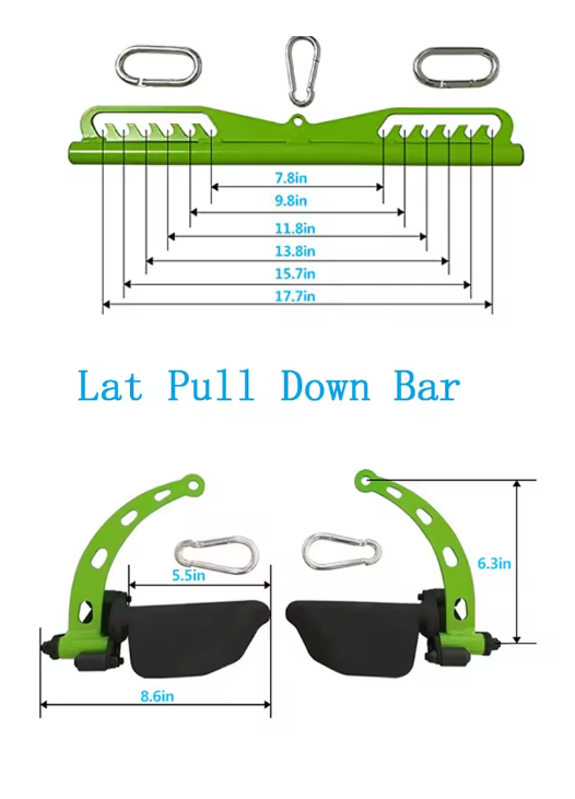 Professional Lat Pulldown Station with V Handle and T-Bar Attachment